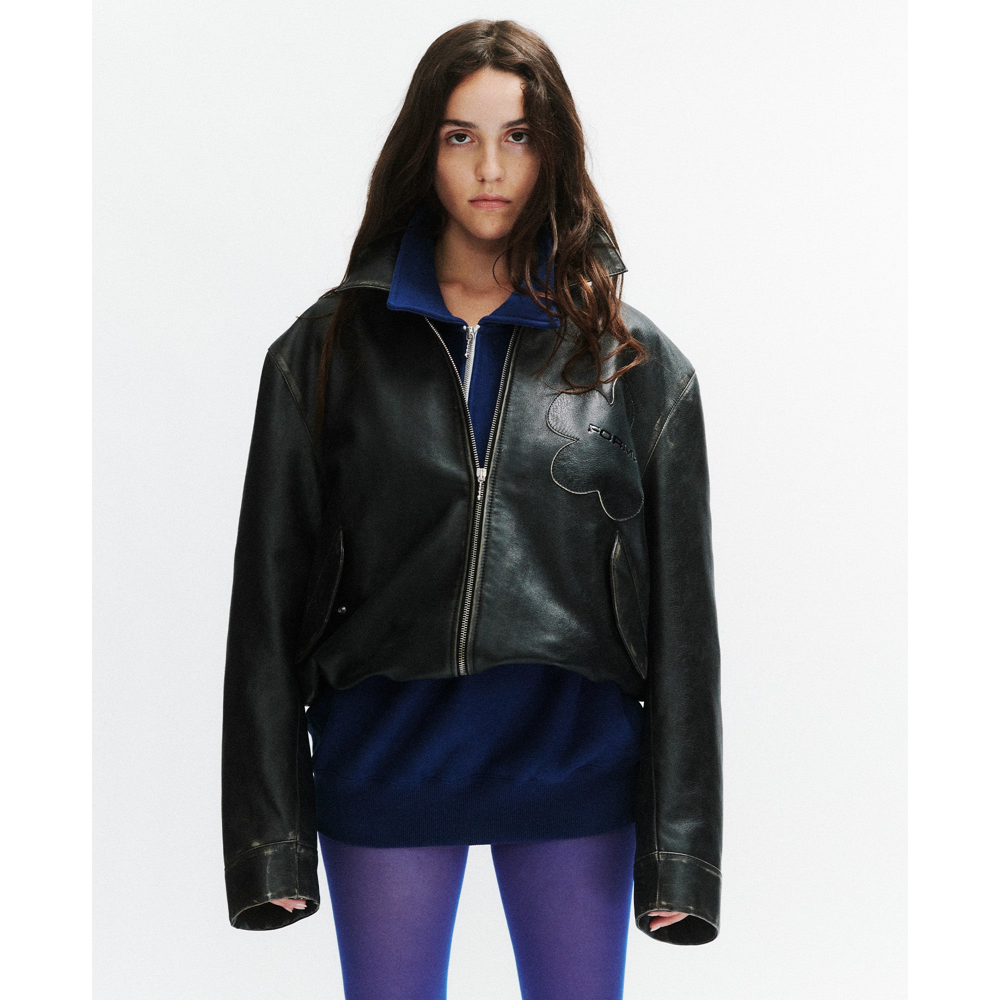Forma Flower leather bomber