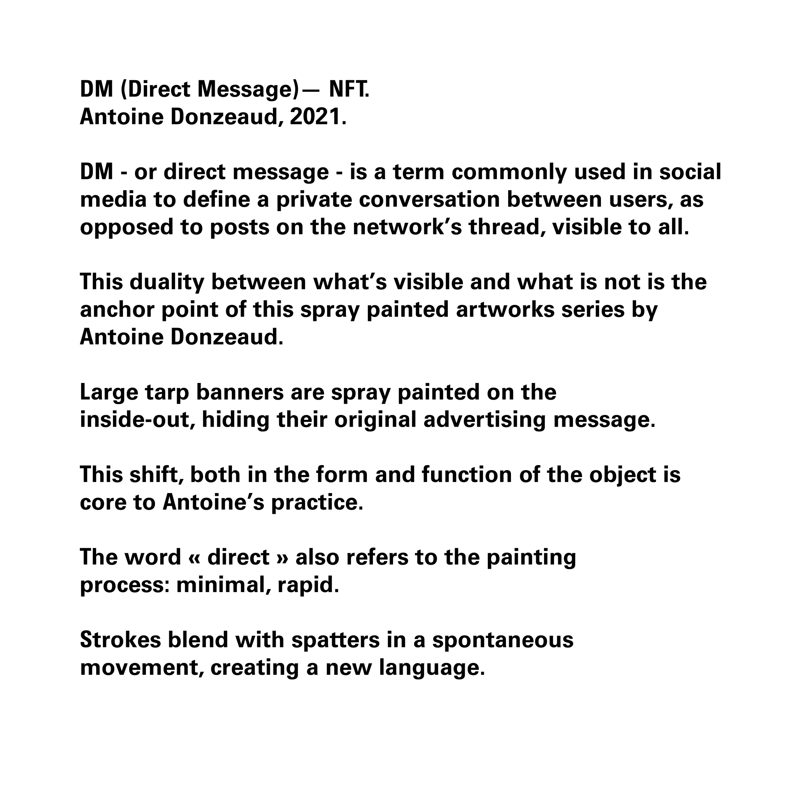 DM (Direct Message) — NFT by Antoine Donzeaud