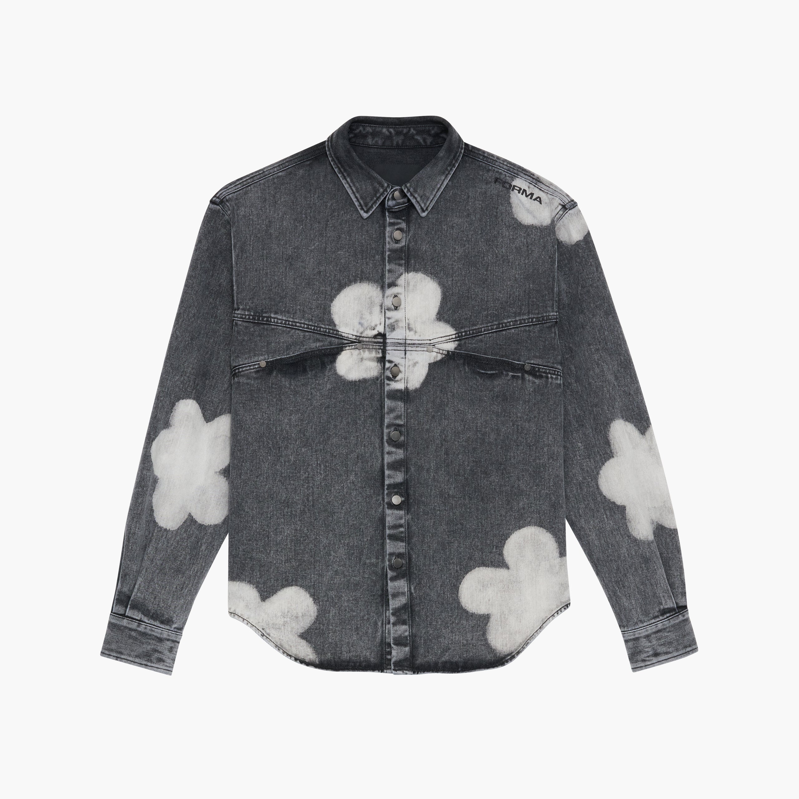 Forma Bleached Flower Denim Shirt