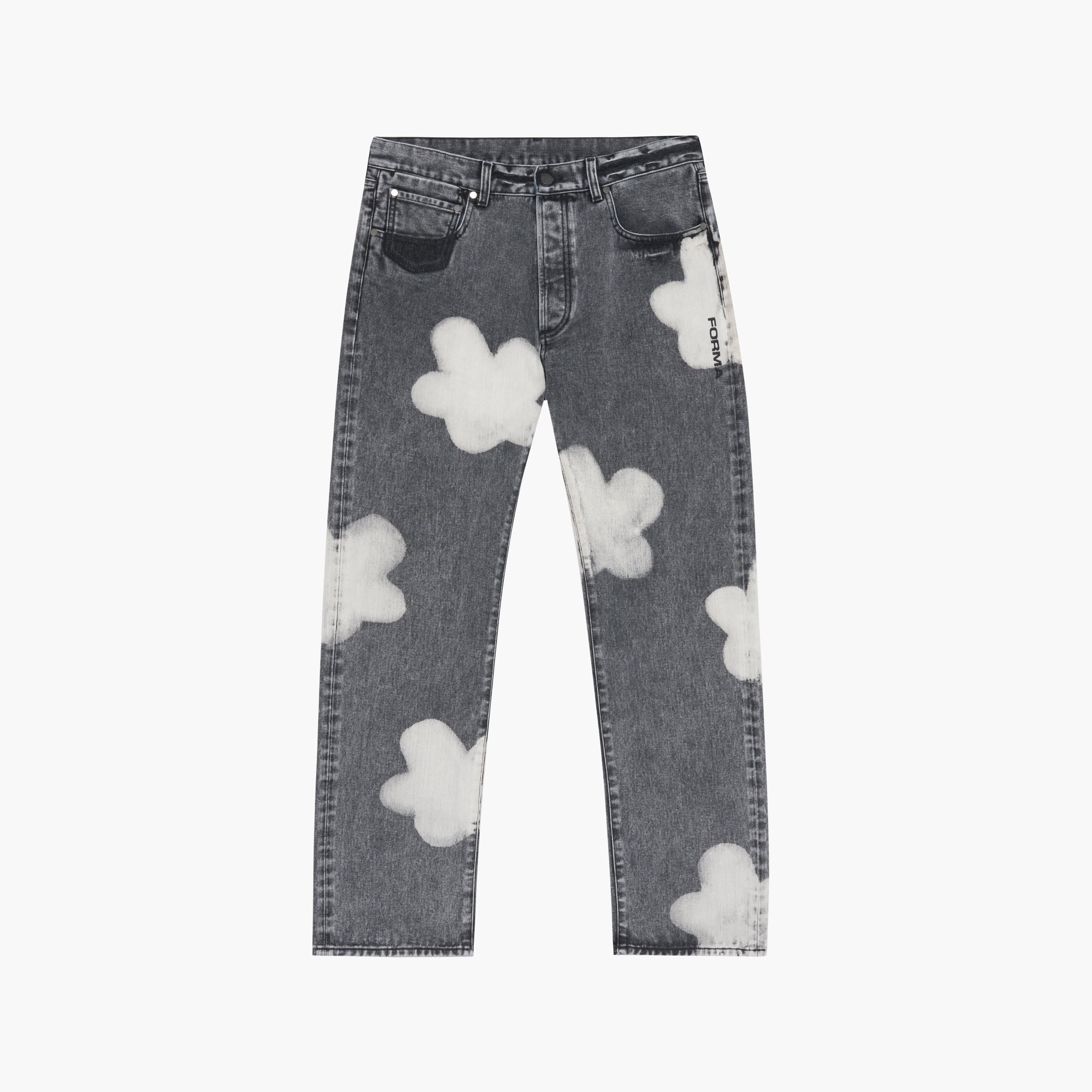 Forma Bleached Flower Denim Pants