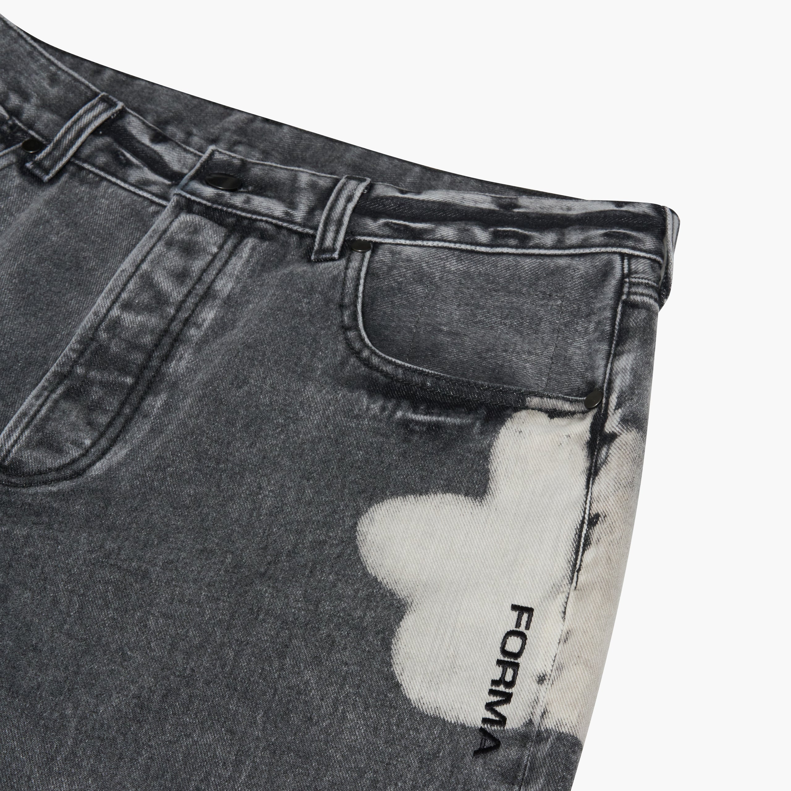 Forma Bleached Flower Denim Pants