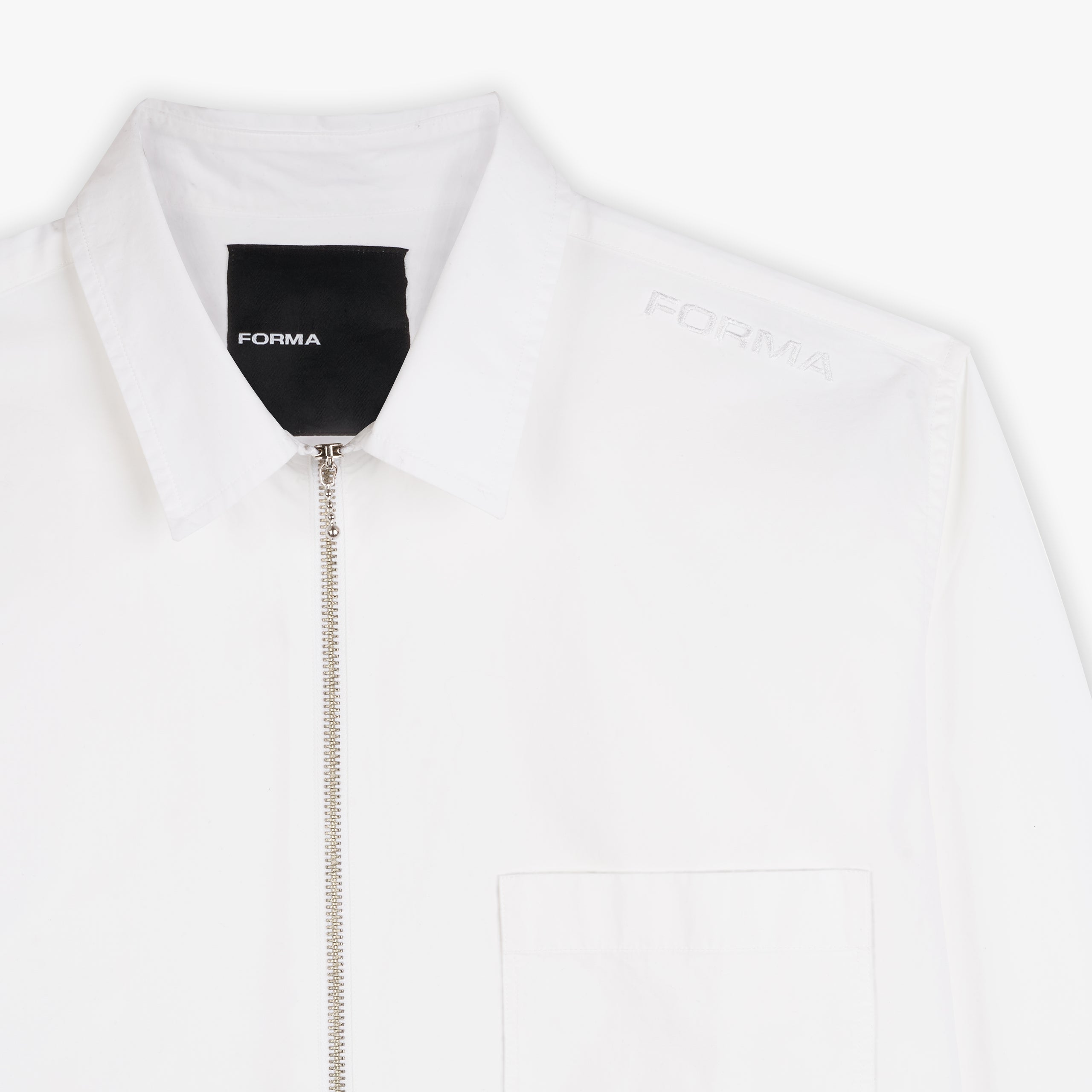 Forma zip shirt white